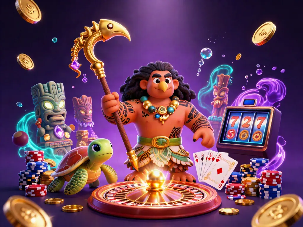 Engage with lc88's vibrant 3D casino scene featuring dynamic characters amidst casino game elements.