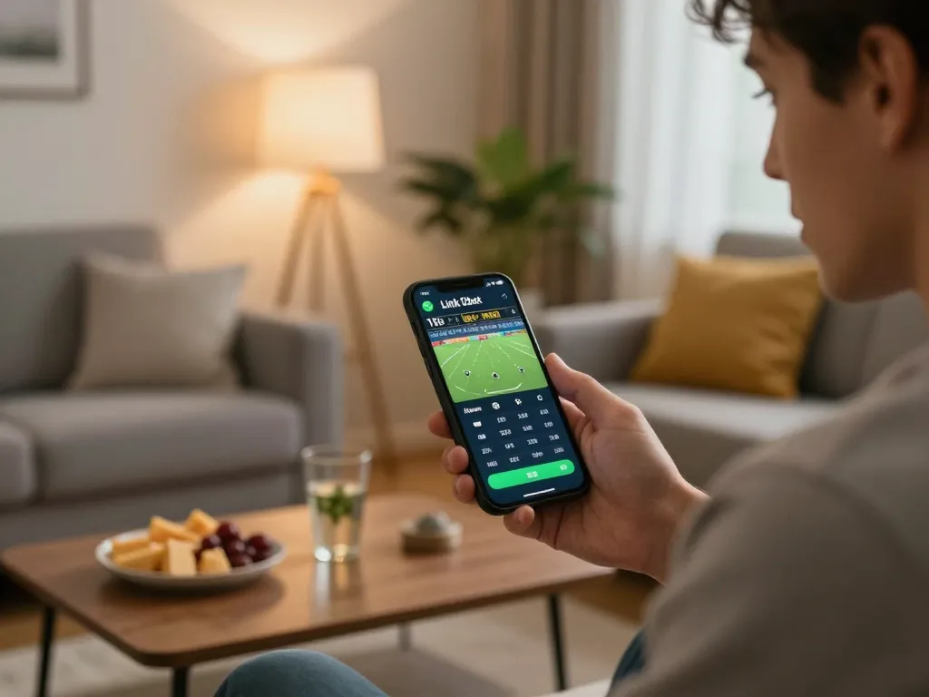 Kết nối với ứng dụng di động Link 12bet để cá cược thể thao trong không gian ấm cúng tại nhà.