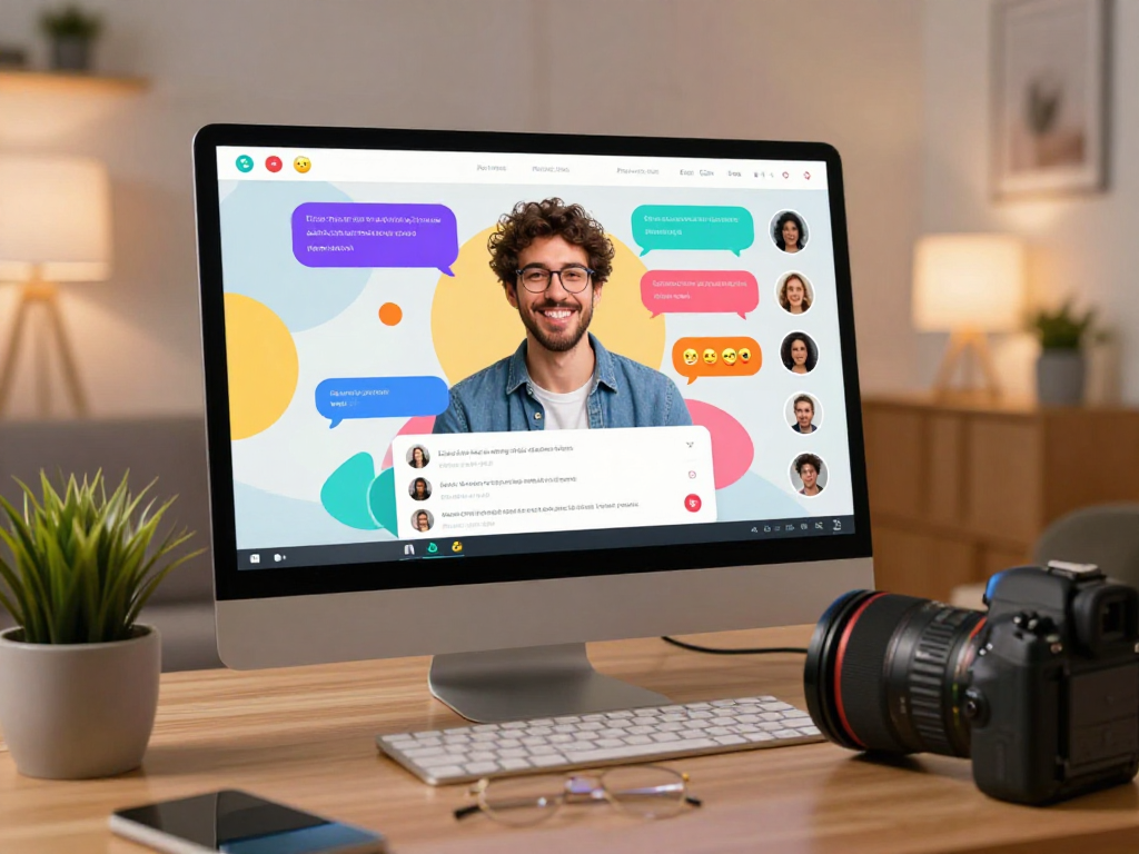 Engaging AI chat porn interaction in a vibrant digital environment.