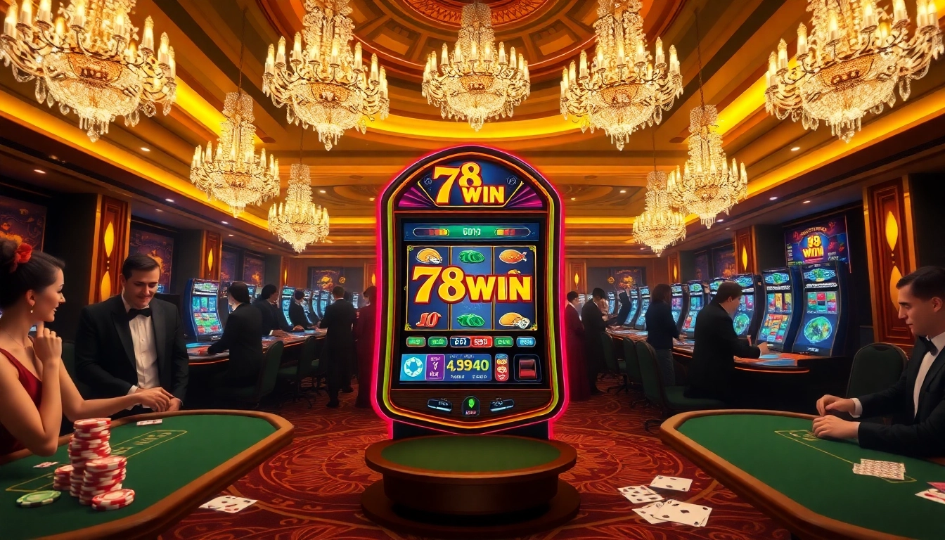 Experience winning excitement at 78WIN casino with vibrant slot machines and engaging gameplay.