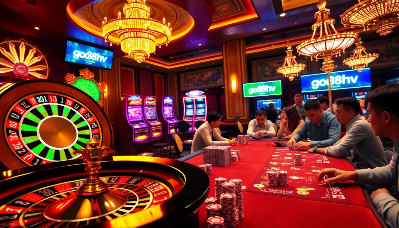 Experience the thrill of online gambling at http://go88hv.com/ with vibrant casino visuals.