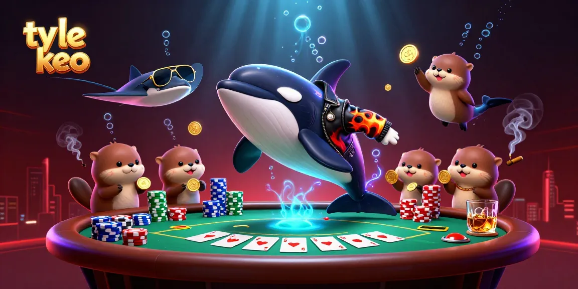 Engage in ty le keo sports betting with vibrant imagery of animated sea creatures celebrating.