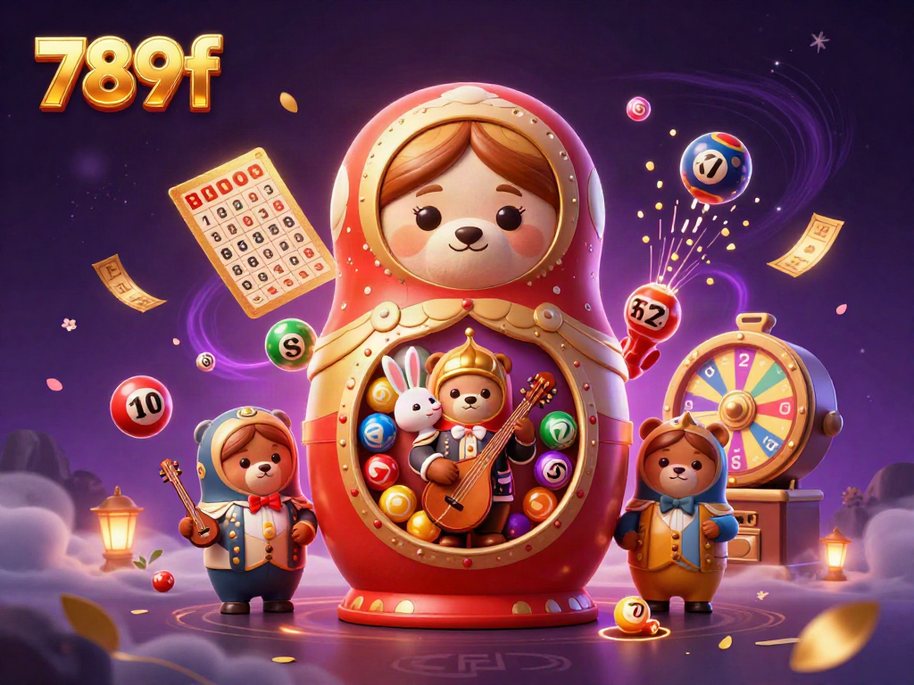 Engage in exciting fun at 789f with colorful lottery balls and charming casino characters!