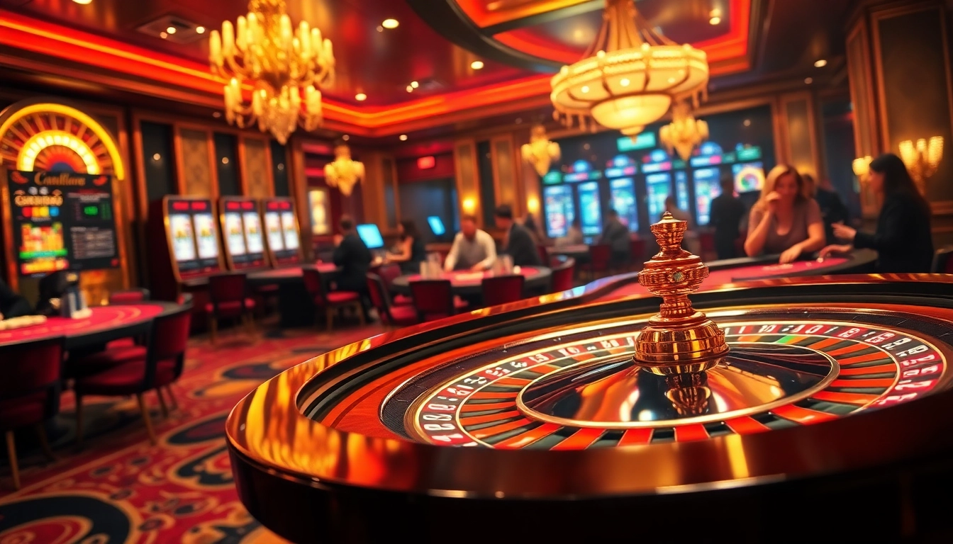 Experience the excitement of casino gaming at https://gg888.info/ with roulette tables and vibrant slot machines.