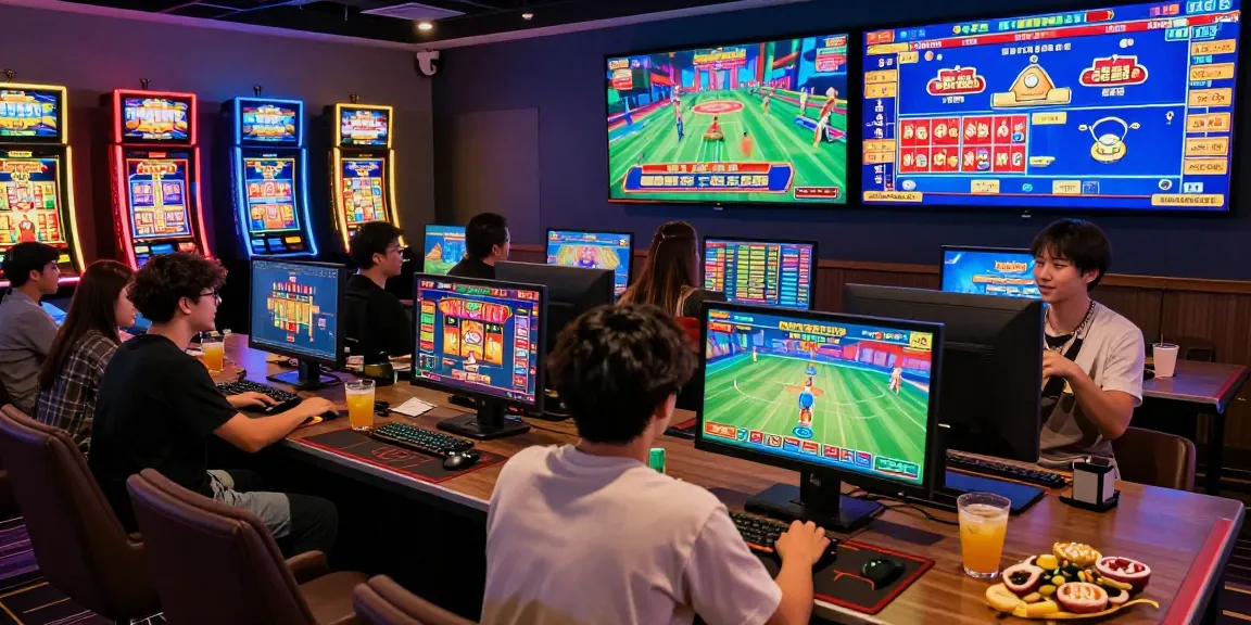 Exciting online gaming environment at https://hm88.review/ showcasing friends engaging with diverse games.