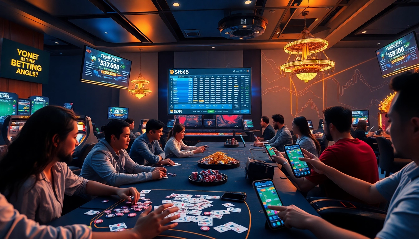 Engaging players immersed in the S666.nyc online betting experience, showcasing excitement and dynamic gaming interactions.